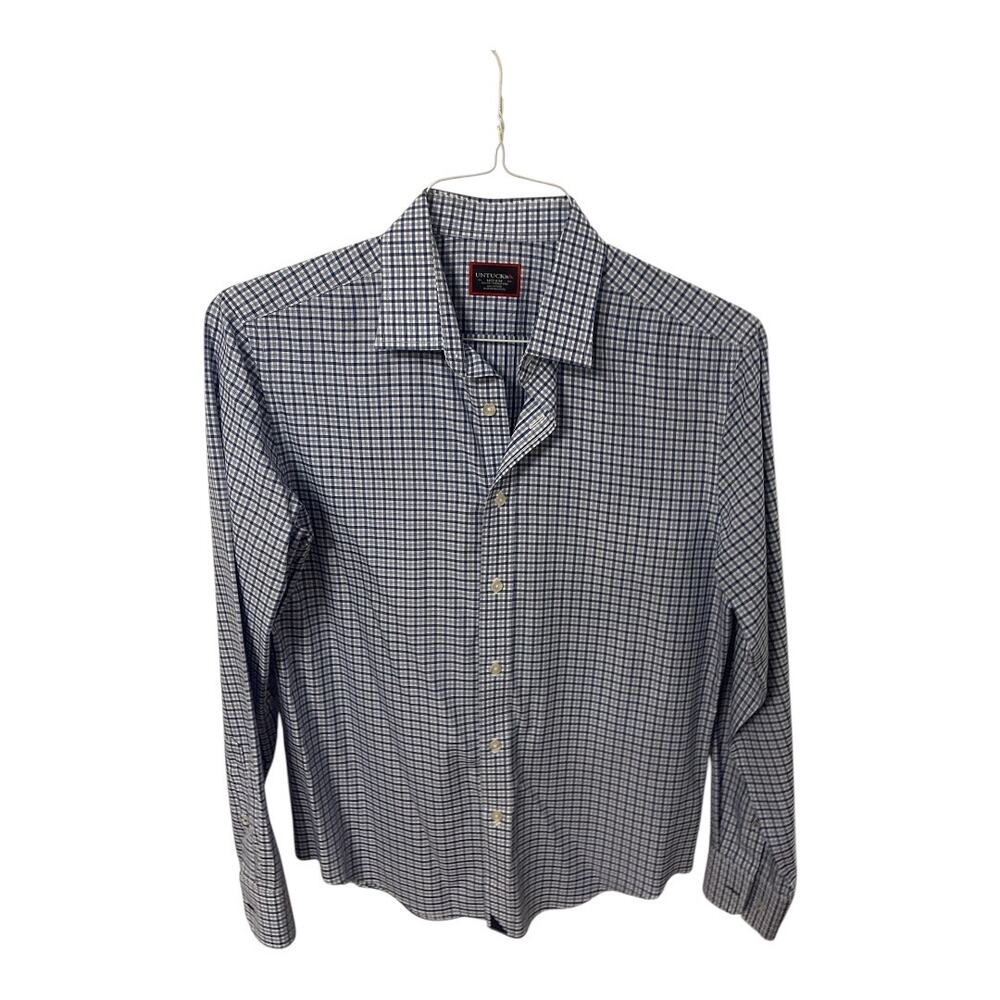 UNTUCKit Casale Plaid Button Down Shirt Long Sleeve Wrinkle Free Preppy M
